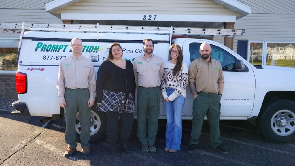Prompt action group photo outside
