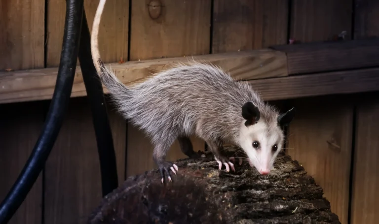 possum in persons yard